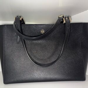 Tory Burch Black Saffiano Leather Tote